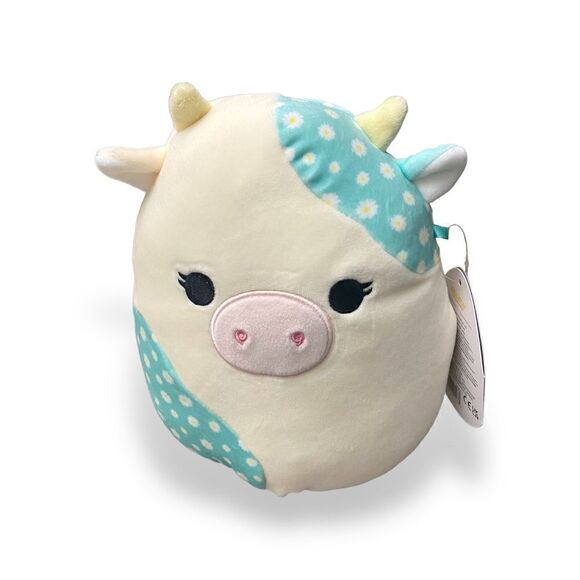 New Squishmallows Kellytoy 8" Belana the Flower Cow Easter Plush Toy with Tags - Picture 2 of 5